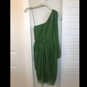 Green One Shoulder dress